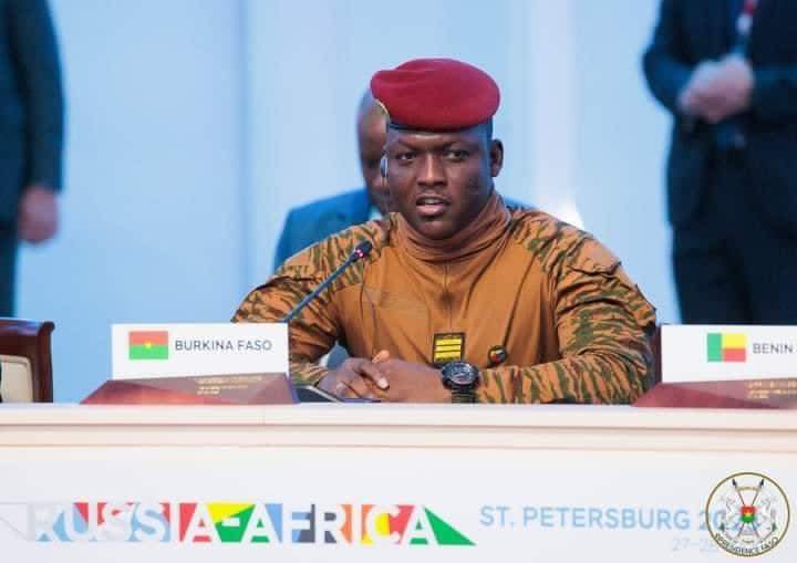 2èm Sommet Russie-Afrique:  Capitaine Ibrahim Traoré, chef de l’Etat Burkina Faso, à la tribune 