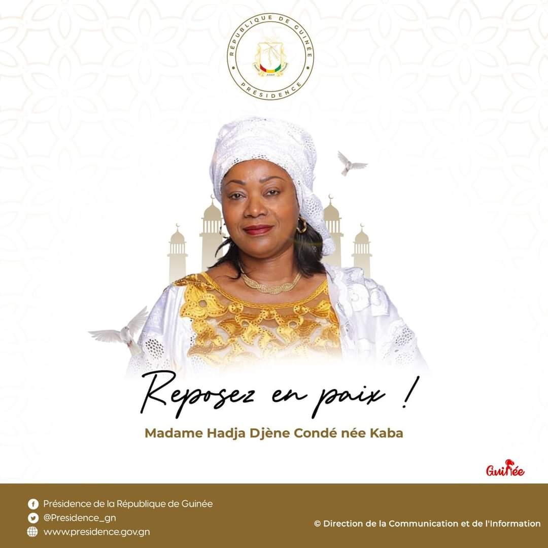 Décès à Paris de Hadja Djènè Kaba Condé : les condoléances du colonel Mamadi Doumbouya 