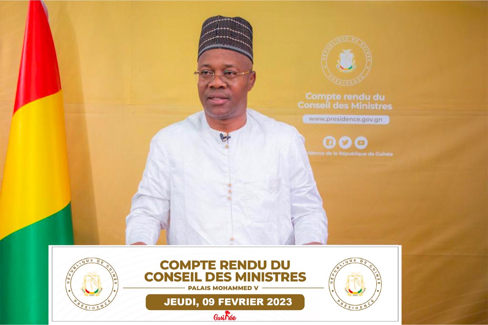 Conseil des ministres:  Mamadi Doumbouya " constate  avec regret que les Ministres ne maitrisent pas la situation des effectifs dans leurs départements"  