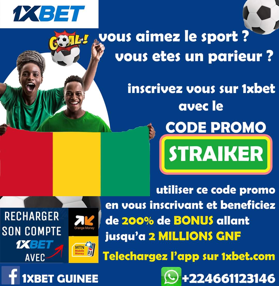 Jeux de hasard: 1Xbet et Yellowbet suspendues en Guinée à partir du janvier prochain