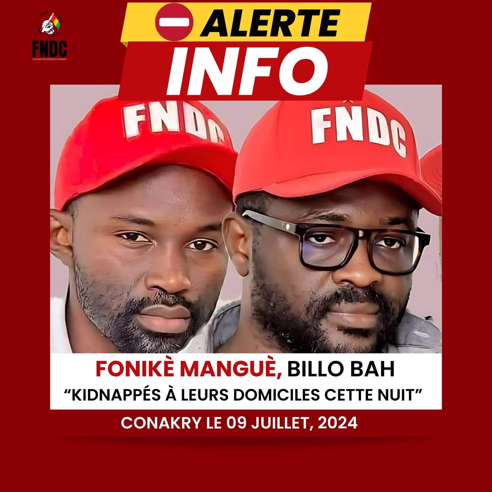 Kidnapping de Fonikè Manguè & Baillo Bah: l'Ultimatum du barreau Guinéen 