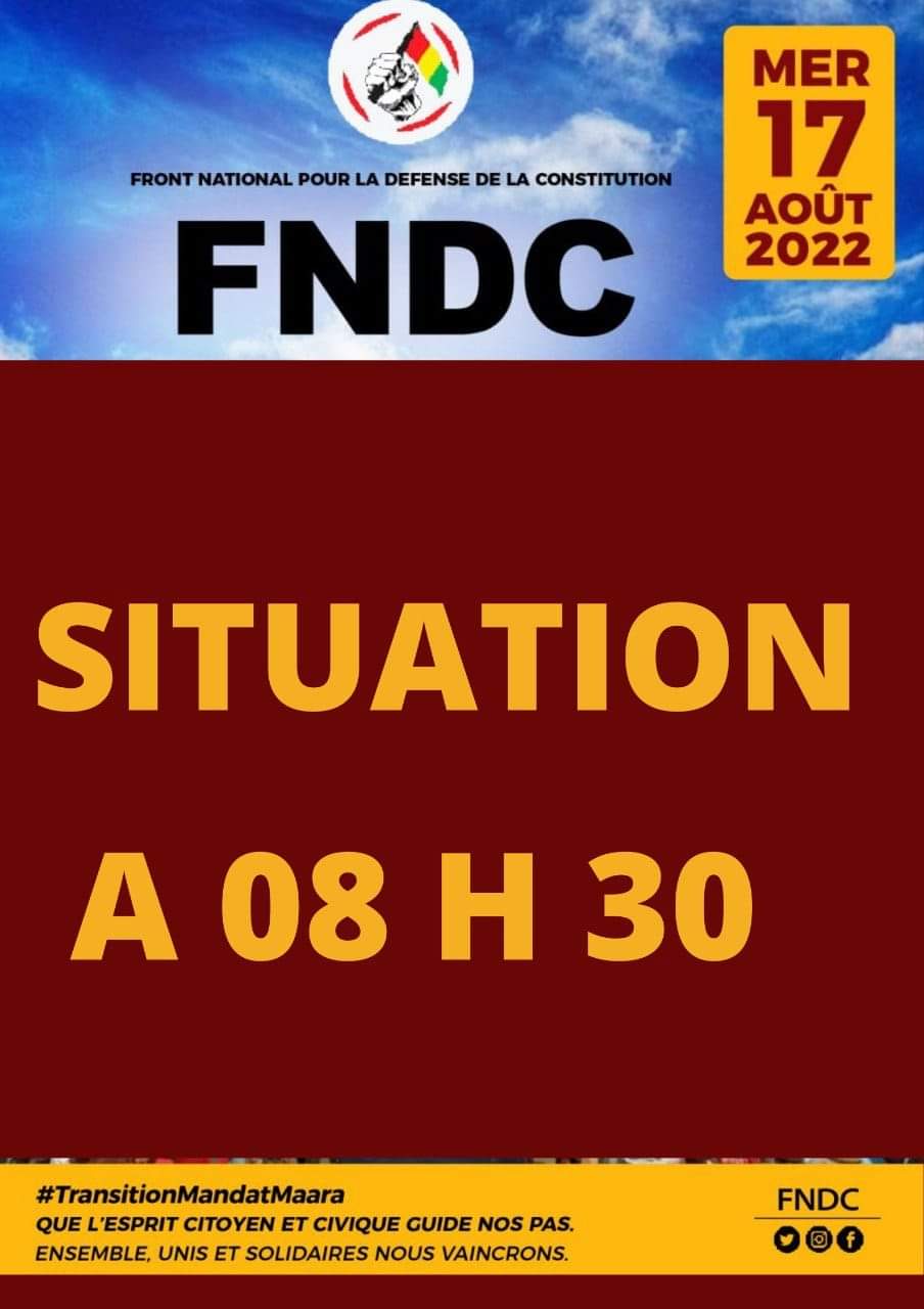 Manifestations du 17 août 2022: le FNDC fait le point de la situation !  